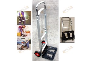 43" PORTABLE ALUMINUM FOLDING DOLLY MOVING HAND CART TRUCKS HOLDS 200LBS NEW